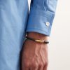 Intrecciato Leather and Gold-Plated Bracelet - FR Intrecciato Leather and Gold-Plated Bracelet - FR