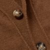 Intrecciato Leather-Trimmed Cashmere-Blend Cardigan - CU Intrecciato Leather-Trimmed Cashmere-Blend Cardigan - CU