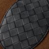 Intrecciato Leather-Trimmed Cashmere-Blend Cardigan - E1 Intrecciato Leather-Trimmed Cashmere-Blend Cardigan - E1