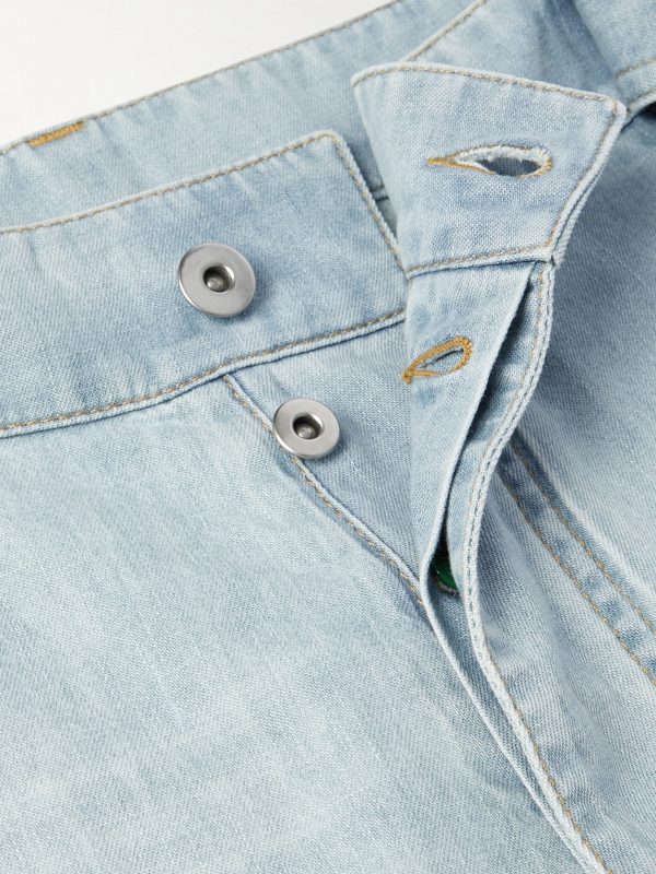 Straight-Leg Belted Denim Shorts - E1