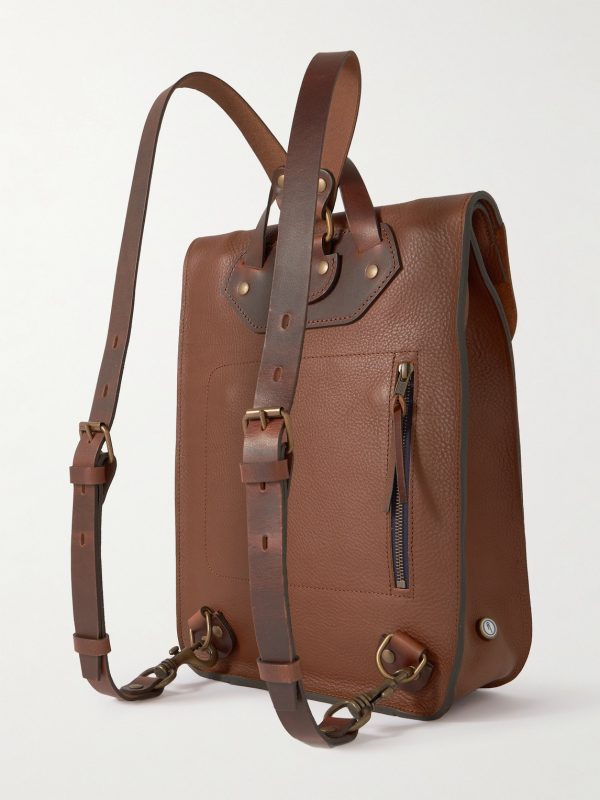 Full-Grain Leather Backpack - BK Full-Grain Leather Backpack - BK