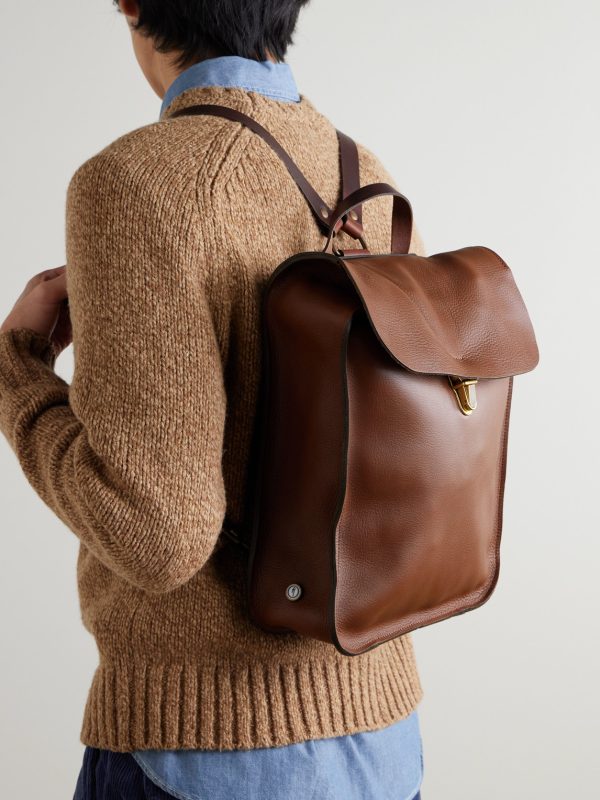 Full-Grain Leather Backpack - OU Full-Grain Leather Backpack - OU
