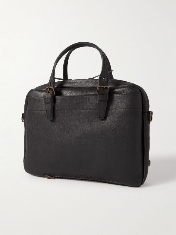 Folder Vegetable-Tanned Textured-Leather Messenger Bag - BK Folder Vegetable-Tanned Textured-Leather Messenger Bag - BK