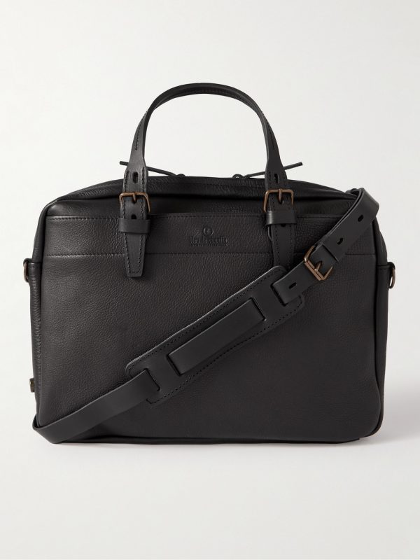 Folder Vegetable-Tanned Textured-Leather Messenger Bag Folder Vegetable-Tanned Textured-Leather Messenger Bag