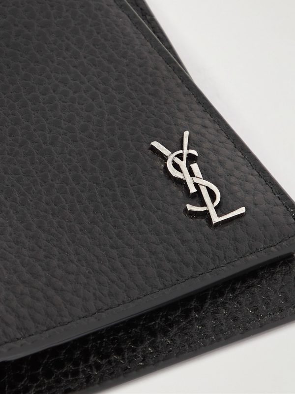 Tiny Cassandre Logo-Appliquéd Full-Grain Leather Bifold Wallet - CU Tiny Cassandre Logo-Appliquéd Full-Grain Leather Bifold Wallet - CU