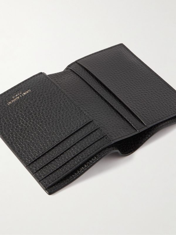 Tiny Cassandre Logo-Appliquéd Full-Grain Leather Bifold Wallet - E1 Tiny Cassandre Logo-Appliquéd Full-Grain Leather Bifold Wallet - E1