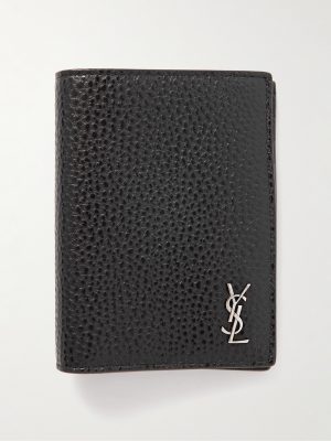 Tiny Cassandre Logo-Appliquéd Full-Grain Leather Bifold Wallet Tiny Cassandre Logo-Appliquéd Full-Grain Leather Bifold Wallet
