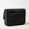 Niki Small Leather-Trimmed Shell Messenger Bag - BK Niki Small Leather-Trimmed Shell Messenger Bag - BK