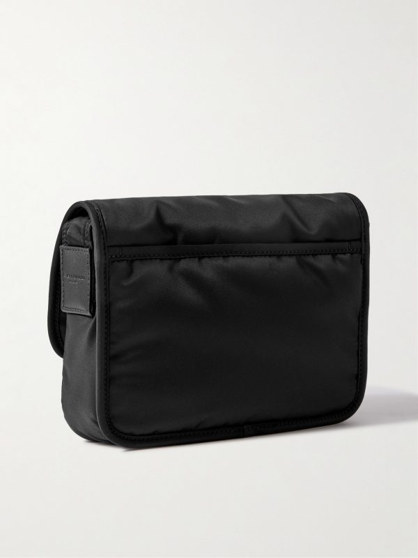Niki Small Leather-Trimmed Shell Messenger Bag - BK Niki Small Leather-Trimmed Shell Messenger Bag - BK
