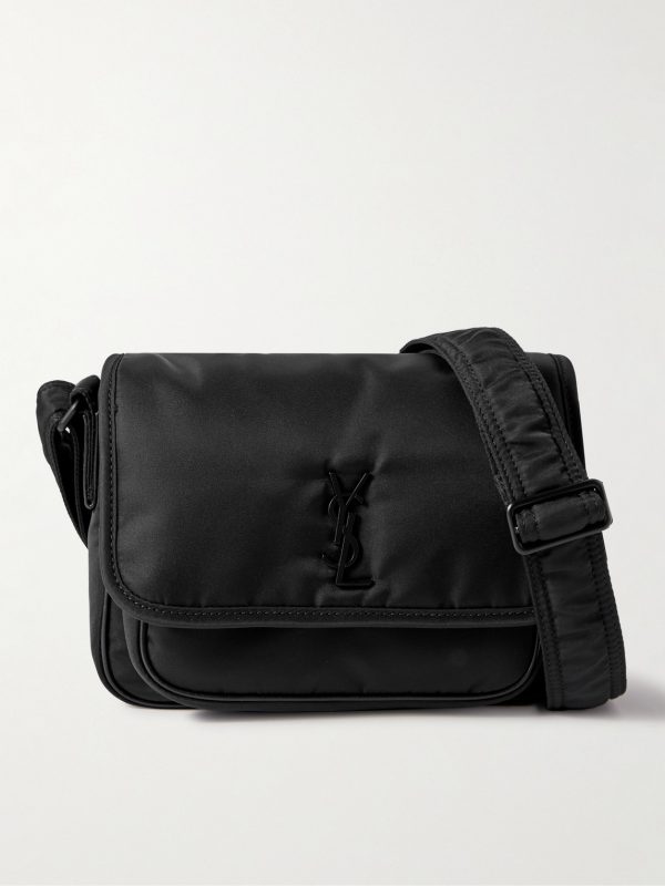 Niki Small Leather-Trimmed Shell Messenger Bag Niki Small Leather-Trimmed Shell Messenger Bag