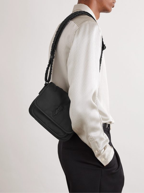 Niki Small Leather-Trimmed Shell Messenger Bag - OU Niki Small Leather-Trimmed Shell Messenger Bag - OU