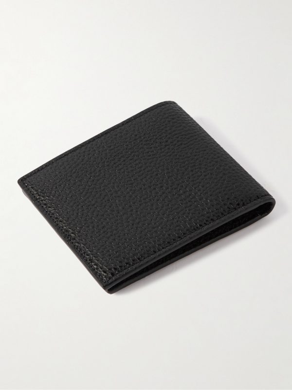 Tiny Cassandre Logo-Appliquéd Full-Grain Leather Billfold Wallet - BK Tiny Cassandre Logo-Appliquéd Full-Grain Leather Billfold Wallet - BK