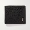 Tiny Cassandre Logo-Appliquéd Full-Grain Leather Billfold Wallet Tiny Cassandre Logo-Appliquéd Full-Grain Leather Billfold Wallet