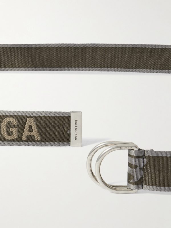3.5cm Logo-Jacquard Canvas Belt - CU