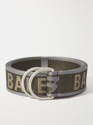 3.5cm Logo-Jacquard Canvas Belt