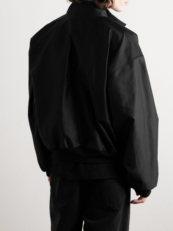 Oversized Cotton-Shell Harrington Jacket - BK