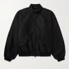 Oversized Cotton-Shell Harrington Jacket