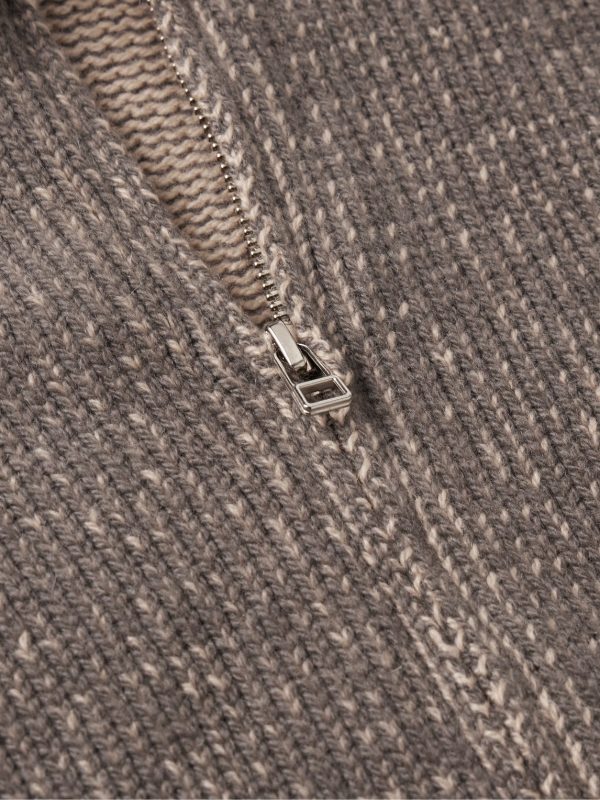 Ribbed Cashmere Zip-Up Hoodie - CU Ribbed Cashmere Zip-Up Hoodie - CU