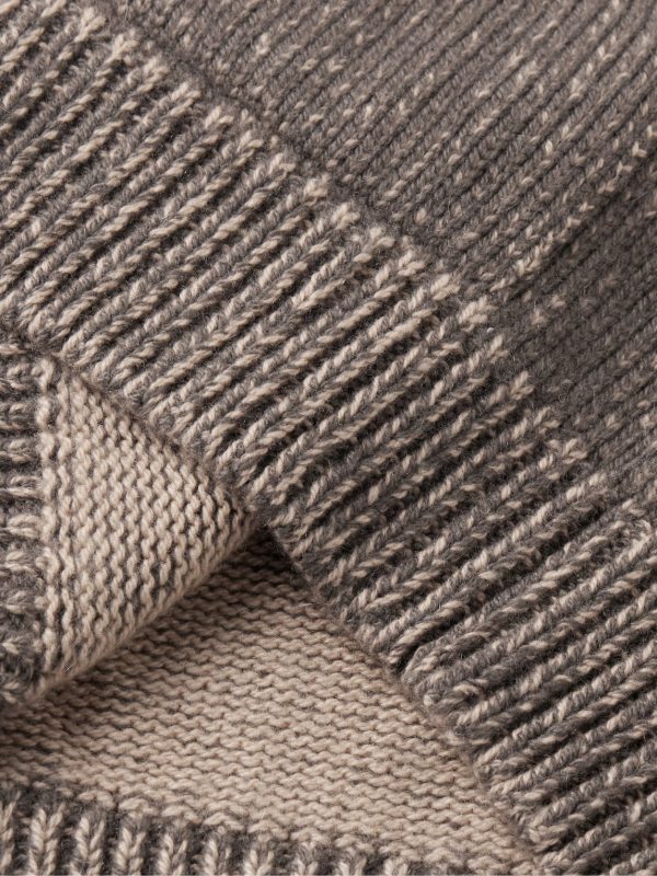 Ribbed Cashmere Zip-Up Hoodie - E1 Ribbed Cashmere Zip-Up Hoodie - E1