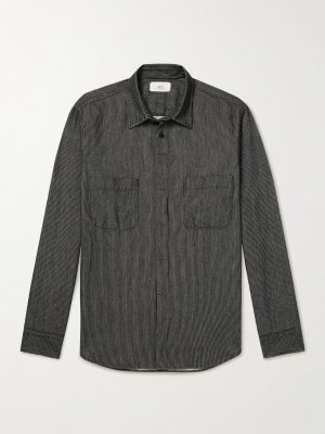 Pinstriped Cotton-Flannel Shirt Pinstriped Cotton-Flannel Shirt