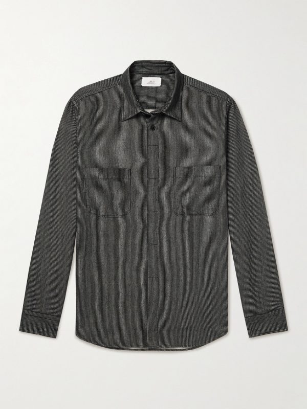 Pinstriped Cotton-Flannel Shirt Pinstriped Cotton-Flannel Shirt
