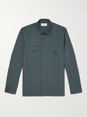 Puppytooth Virgin Wool and Cotton-Blend Overshirt Puppytooth Virgin Wool and Cotton-Blend Overshirt