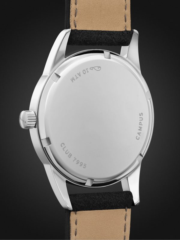 Club Campus Hand-Wound 38mm Stainless Steel and Leather Watch, Ref. No. 729 - BK Club Campus Hand-Wound 38mm Stainless Steel and Leather Watch, Ref. No. 729 - BK