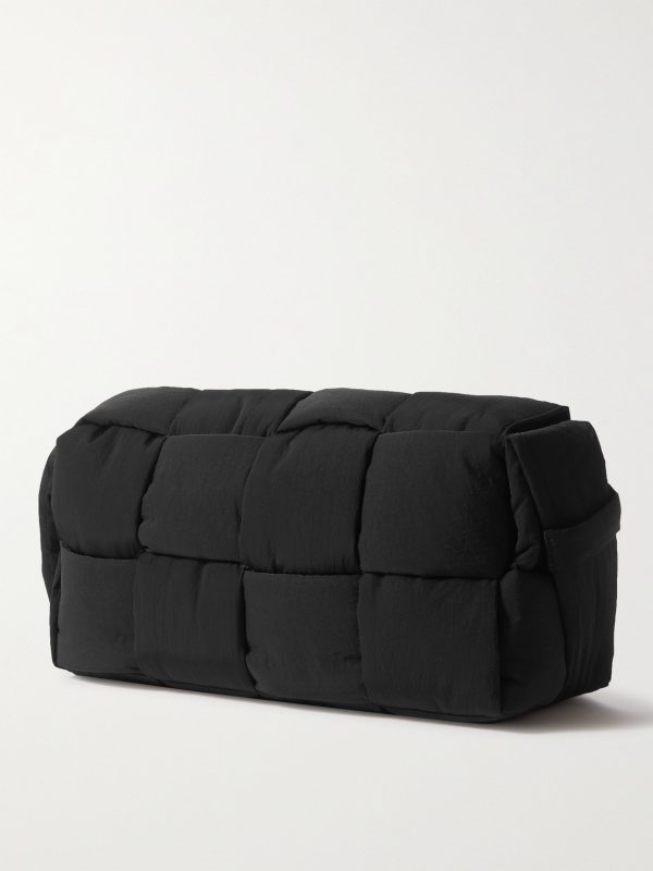 Intrecciato Padded Shell Messenger Bag - BK Intrecciato Padded Shell Messenger Bag - BK