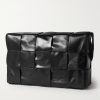 Cassette Intrecciato Leather Messenger Bag - BK Cassette Intrecciato Leather Messenger Bag - BK