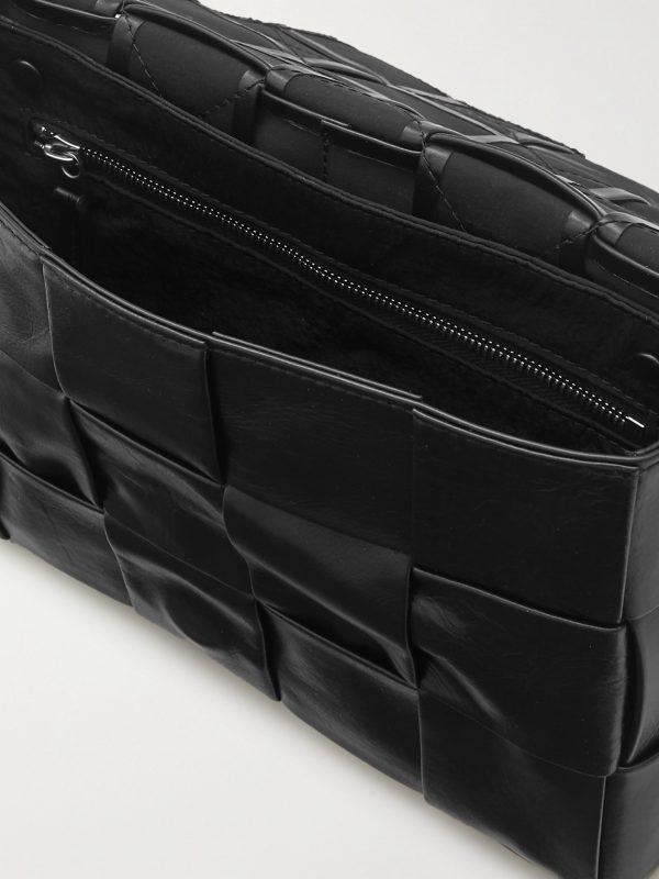 Cassette Intrecciato Leather Messenger Bag - E1 Cassette Intrecciato Leather Messenger Bag - E1