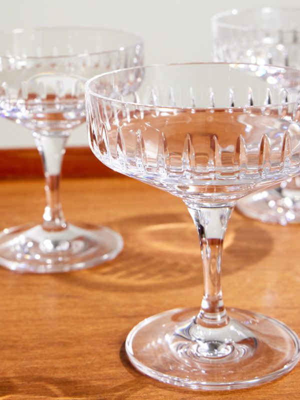 Roebling Set of Four Crystal Champagne Coupes - CU Roebling Set of Four Crystal Champagne Coupes - CU