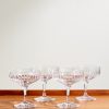 Roebling Set of Four Crystal Champagne Coupes Roebling Set of Four Crystal Champagne Coupes