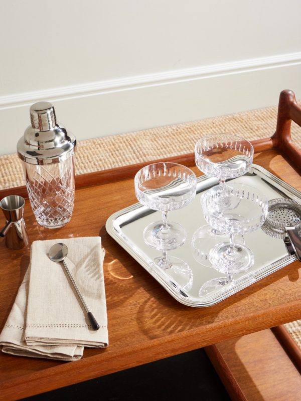Roebling Set of Four Crystal Champagne Coupes - OU Roebling Set of Four Crystal Champagne Coupes - OU