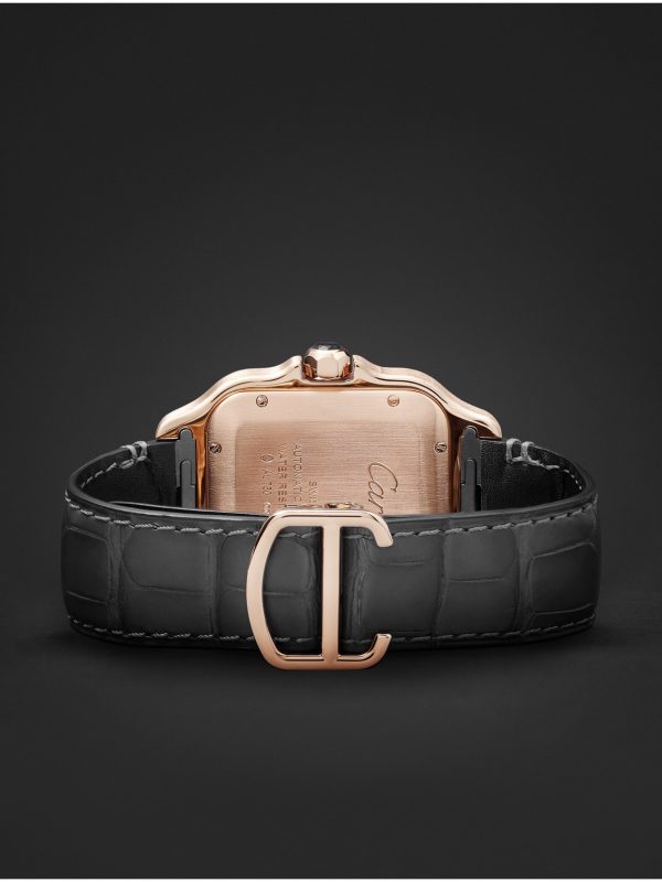 Santos Automatic 39.8mm 18-Karat Rose Gold Interchangeable Alligator and Leather Watch, Ref. No. WGSA0011 - E1 Santos Automatic 39.8mm 18-Karat Rose Gold Interchangeable Alligator and Leather Watch, Ref. No. WGSA0011 - E1