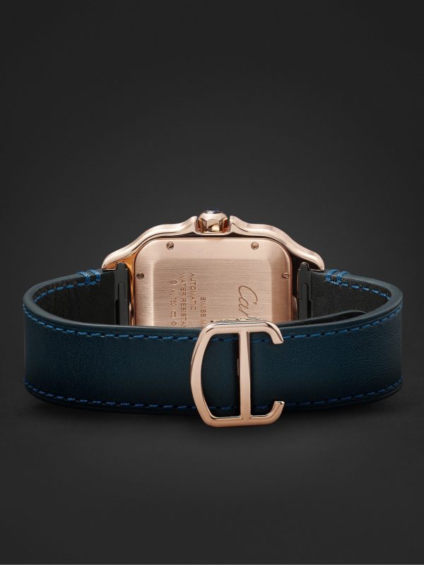 Santos Automatic 39.8mm 18-Karat Rose Gold Interchangeable Alligator and Leather Watch, Ref. No. WGSA0011 - E3 Santos Automatic 39.8mm 18-Karat Rose Gold Interchangeable Alligator and Leather Watch, Ref. No. WGSA0011 - E3