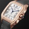 Santos Automatic 39.8mm 18-Karat Rose Gold Interchangeable Alligator and Leather Watch, Ref. No. WGSA0011 - FR Santos Automatic 39.8mm 18-Karat Rose Gold Interchangeable Alligator and Leather Watch, Ref. No. WGSA0011 - FR