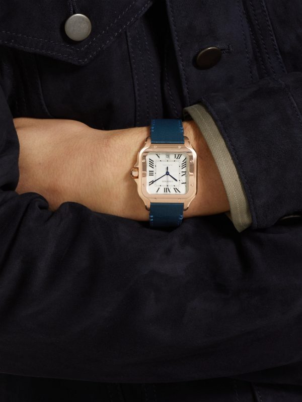 Santos Automatic 39.8mm 18-Karat Rose Gold Interchangeable Alligator and Leather Watch, Ref. No. WGSA0011 - OU2 Santos Automatic 39.8mm 18-Karat Rose Gold Interchangeable Alligator and Leather Watch, Ref. No. WGSA0011 - OU2