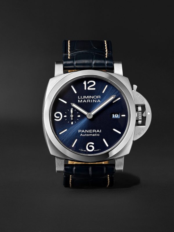 Luminor Marina Automatic 44mm Stainless Steel and Alligator Watch, Ref. No. PAM01313 Luminor Marina Automatic 44mm Stainless Steel and Alligator Watch, Ref. No. PAM01313