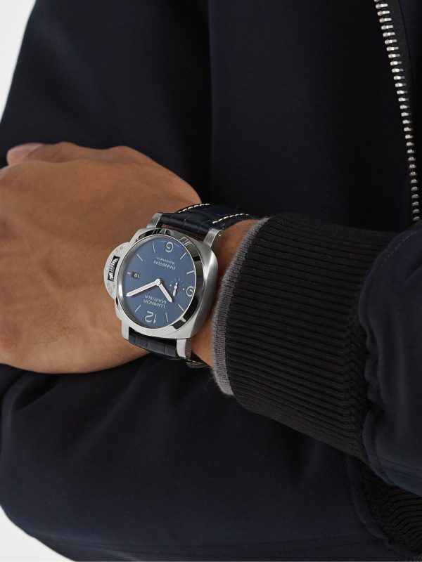 Luminor Marina Automatic 44mm Stainless Steel and Alligator Watch, Ref. No. PAM01313 - OU Luminor Marina Automatic 44mm Stainless Steel and Alligator Watch, Ref. No. PAM01313 - OU