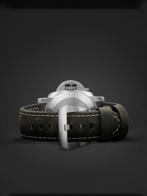 Luminor Marina Automatic 44mm Stainless Steel and Leather Watch, Ref. No. PAM01314 - E2