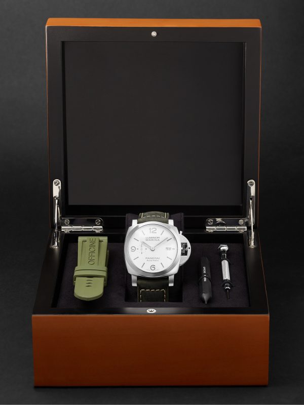 Luminor Marina Automatic 44mm Stainless Steel and Leather Watch, Ref. No. PAM01314 - E3