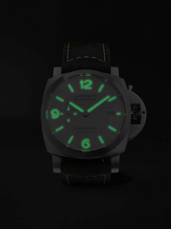 Luminor Marina Automatic 44mm Stainless Steel and Leather Watch, Ref. No. PAM01314 - E5