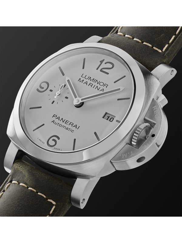 Luminor Marina Automatic 44mm Stainless Steel and Leather Watch, Ref. No. PAM01314 - FR Luminor Marina Automatic 44mm Stainless Steel and Leather Watch, Ref. No. PAM01314 - FR