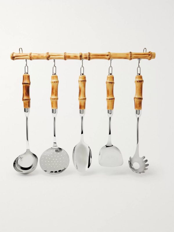 Stainless Steel and Bamboo Cookware Set