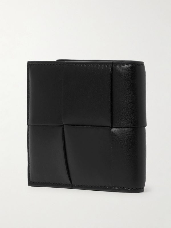 Cassette Intrecciato Leather Billfold Wallet - BK Cassette Intrecciato Leather Billfold Wallet - BK