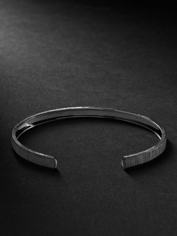 Macri Blackened White Gold Bangle - BK Macri Blackened White Gold Bangle - BK