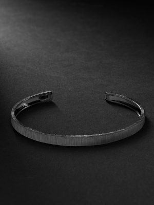 Macri Blackened White Gold Bangle Macri Blackened White Gold Bangle