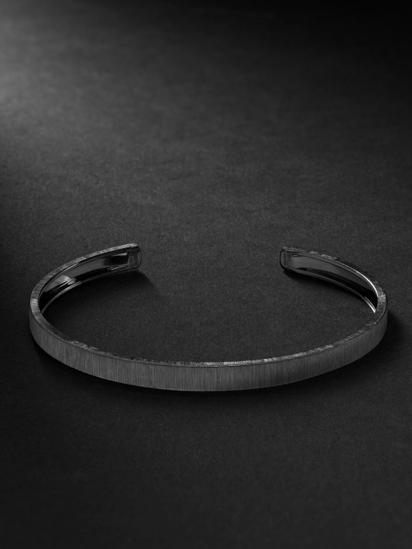 Macri Blackened White Gold Bangle Macri Blackened White Gold Bangle