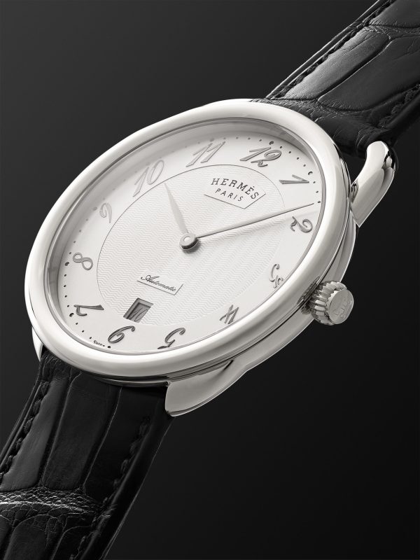 Arceau Automatic 40mm Stainless Steel and Alligator Watch, Ref. No. 055574WW00 - FR Arceau Automatic 40mm Stainless Steel and Alligator Watch, Ref. No. 055574WW00 - FR