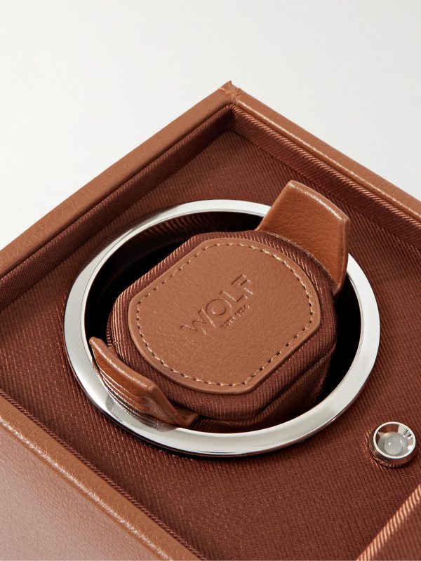 Cub Full-Grain Vegan Single Watch Winder with Cover - CU Cub Full-Grain Vegan Single Watch Winder with Cover - CU